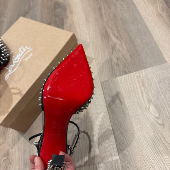 Christian Louboutin Condora River Black Studded Heels Spikey - Picture 5 of 8